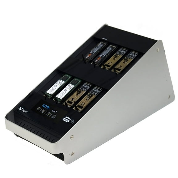 EZ Dupe 1 to 7 M.2 PCIe NVMe  AHCI Duplicator - Cloner  Wiper for M2 22mm Module Storage (B-Key, M-Key  B+M Key) Internal SSD Hard Drive (SOHO NVME MKII)
