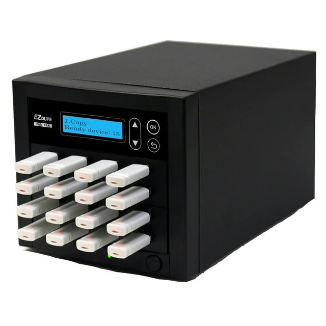 EZ Dupe 1 to 15 USB Duplicator - Flash Media Storage Cloner & Eraser (DoD Compliant) USB Pantera