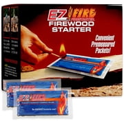 EZ FIRE FIRESTARTER for Fireplace, Campfire, or Grill, Safe, Fast, Gel Packets for Indoor or Outdoor Use, 10 Pack