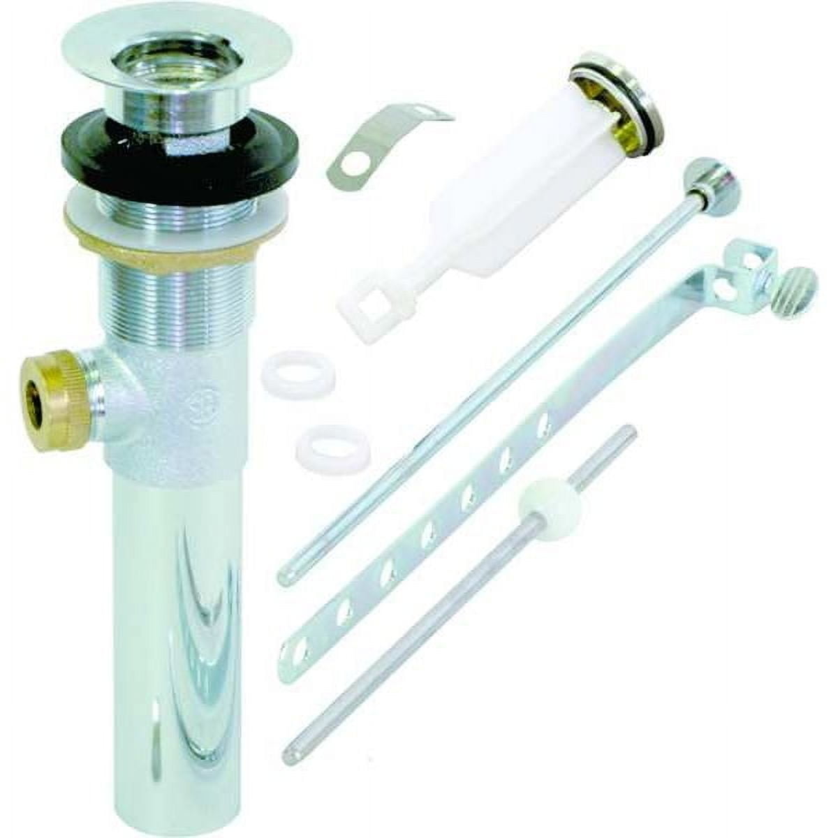 Chrome Brass Pop-Up Lavatory Sink Drain Assembly