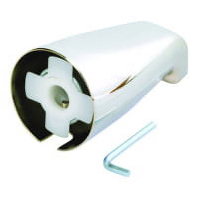 Chrome Universal Fit Wall Mount Tub Spout with Copper Handle