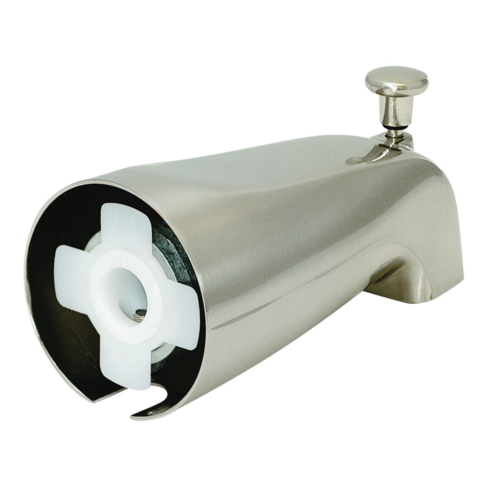 Universal Fit Brushed Nickel Wall Mounted Diverter Spout