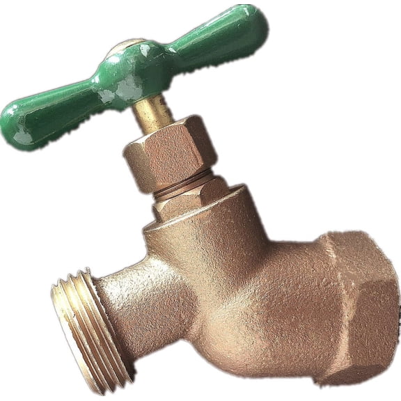 EZ-FLUID 1/2" FIP X 3/4" MHT Male Hose Threaded Hose Connector Hose Bib,Heavy Duty Brass No-Kink Hose Bibb Water Faucet,Outdoor Garden Hoses Spigot Shut Off Valve Hose Facuet Bibs (1)