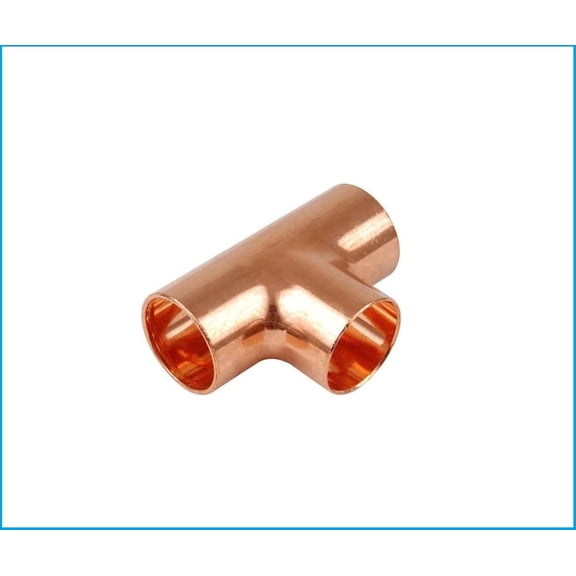 EZ-FLUID Plumbing 1-1/4" C X C Lead Free Copper Tee,Pressure Copper Fittings with Three Ways Tee Sweat Solder Connection for Residential,Commercial Copper Pipe (1)