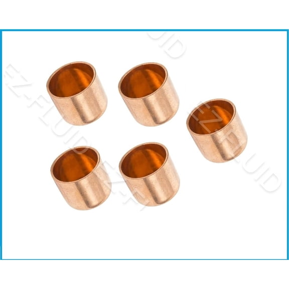 EZ-FLUID Plumbing 2" Solder LF Copper Pipe End Cap,Pressure Copper Cap Plug Fitting with Sweat Solder Connection for Residential,Commercial (5Pcs)