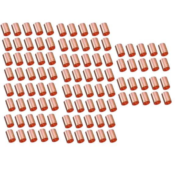 EZ-FLUID Plumbing (Pack of 100) 1/2" C X C LF Copper Slip Coupling Pressure Copper Fitting Without Stop,Sweat Solder Connection for Residential,Commercial.