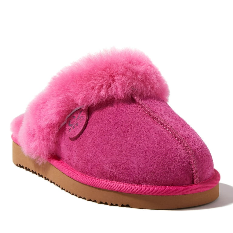 EZ Feet Women's Genuine Shearling Scuff Slipper, Indoor