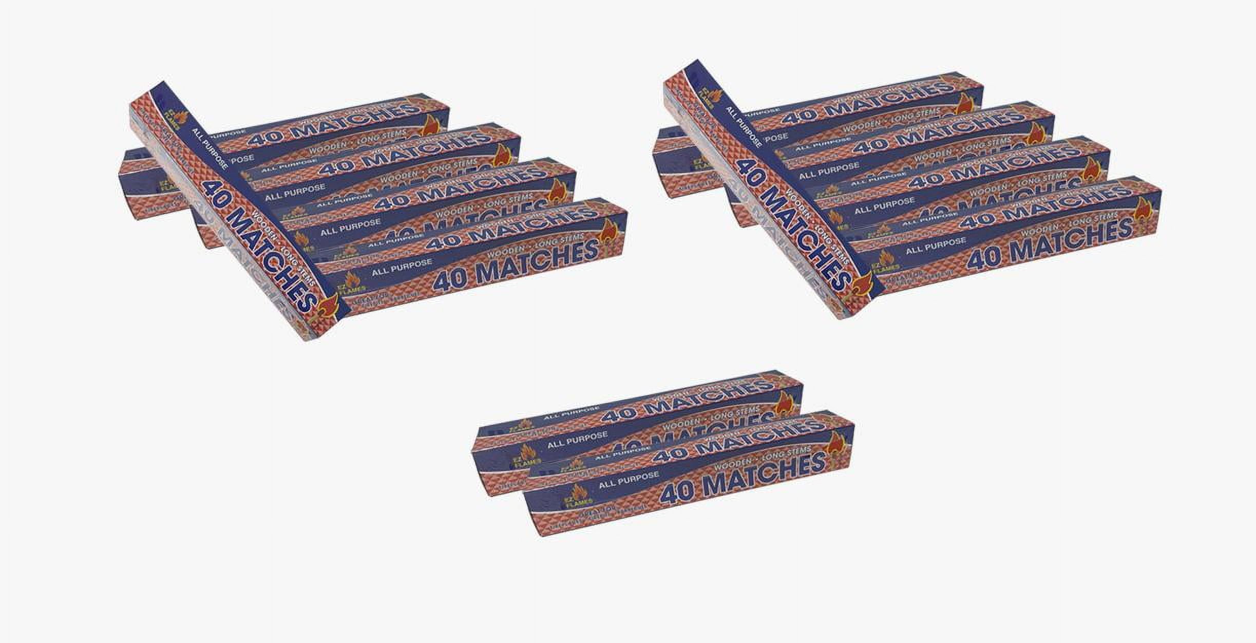 EZ Flames 12 Boxes 11" Fireplace Matches, Long Reach, 480 Matches