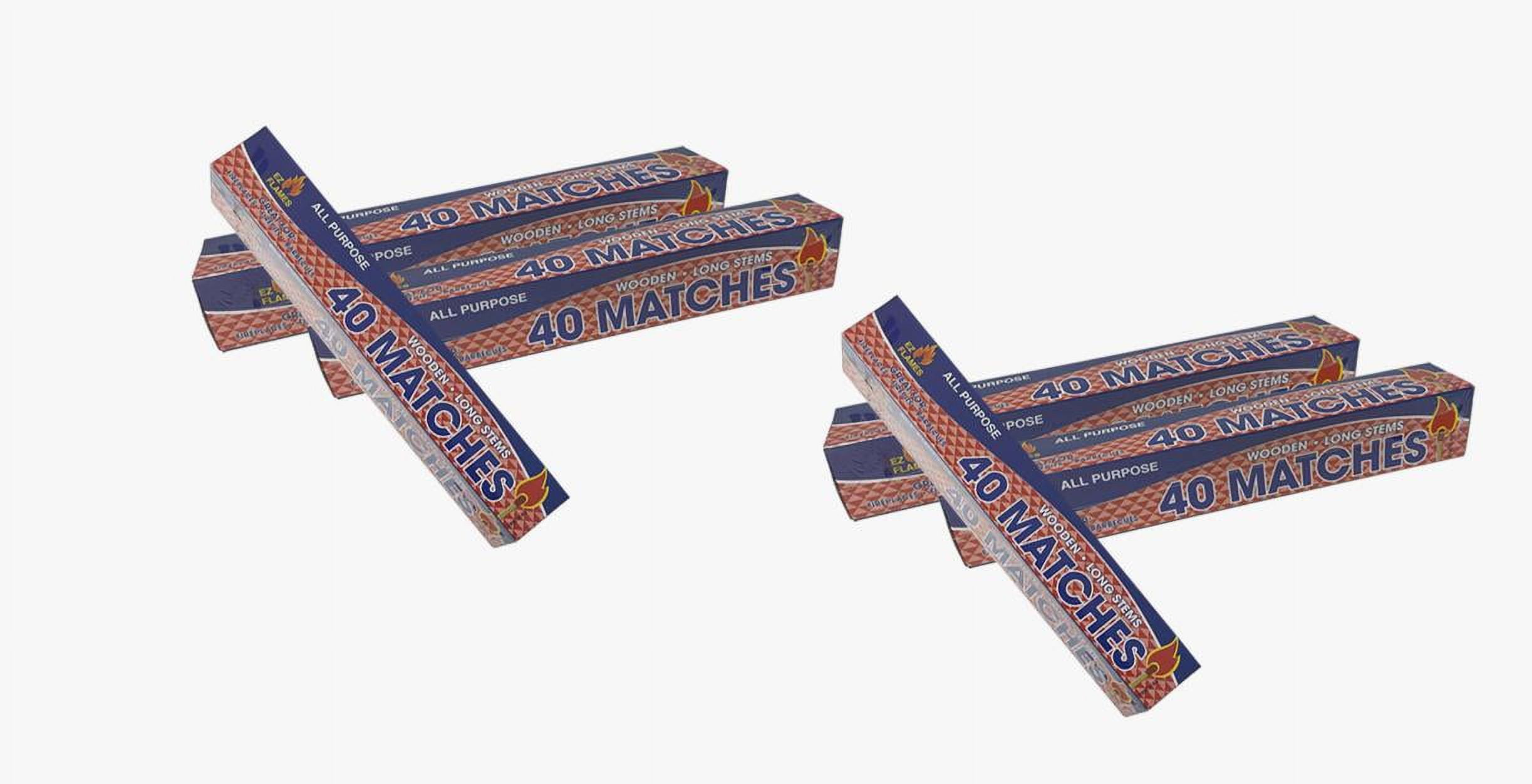 EZ Flames 6 Boxes 11" Fireplace Matches, Long Reach, 240 Matches