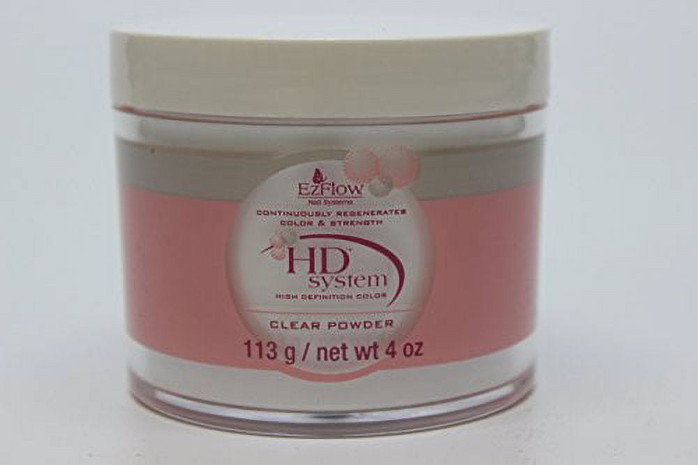 ez flow high definition powder false nails, clear, 4 ounce