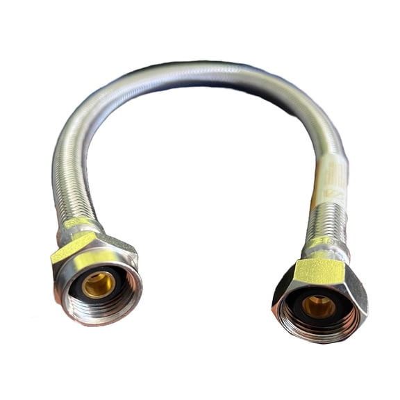 EZ-Fluid 20-Inch x American Standard Female Thread x 1/2" FIP Faucet Water Supply Connector Line Braided Stainless Steel, Faucet Supply Line Fits Old School Antiques AMSTD Angle Valve (Pack 1)