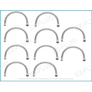 EZ-Fluid 20" x 1/2" Fip x 3/8" Comp Lead-Free, Brass Nuts,Stainless Steel Braided Water Supply Line, Faucet Hose Connector, Water Supply Hose Connector Lines,Bathroom, Kitchen, Toilet Sink Faucet(10)