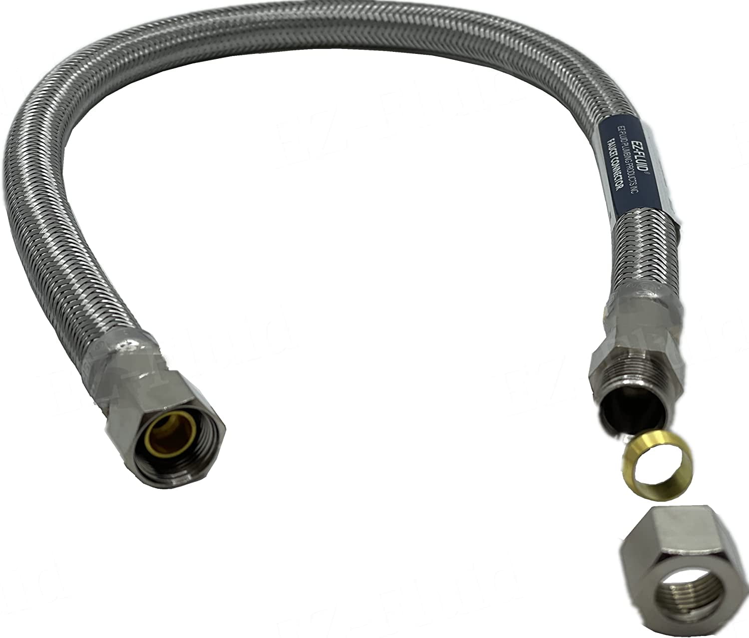 12-Inch Stainless Steel Braided Faucet Connector Hose