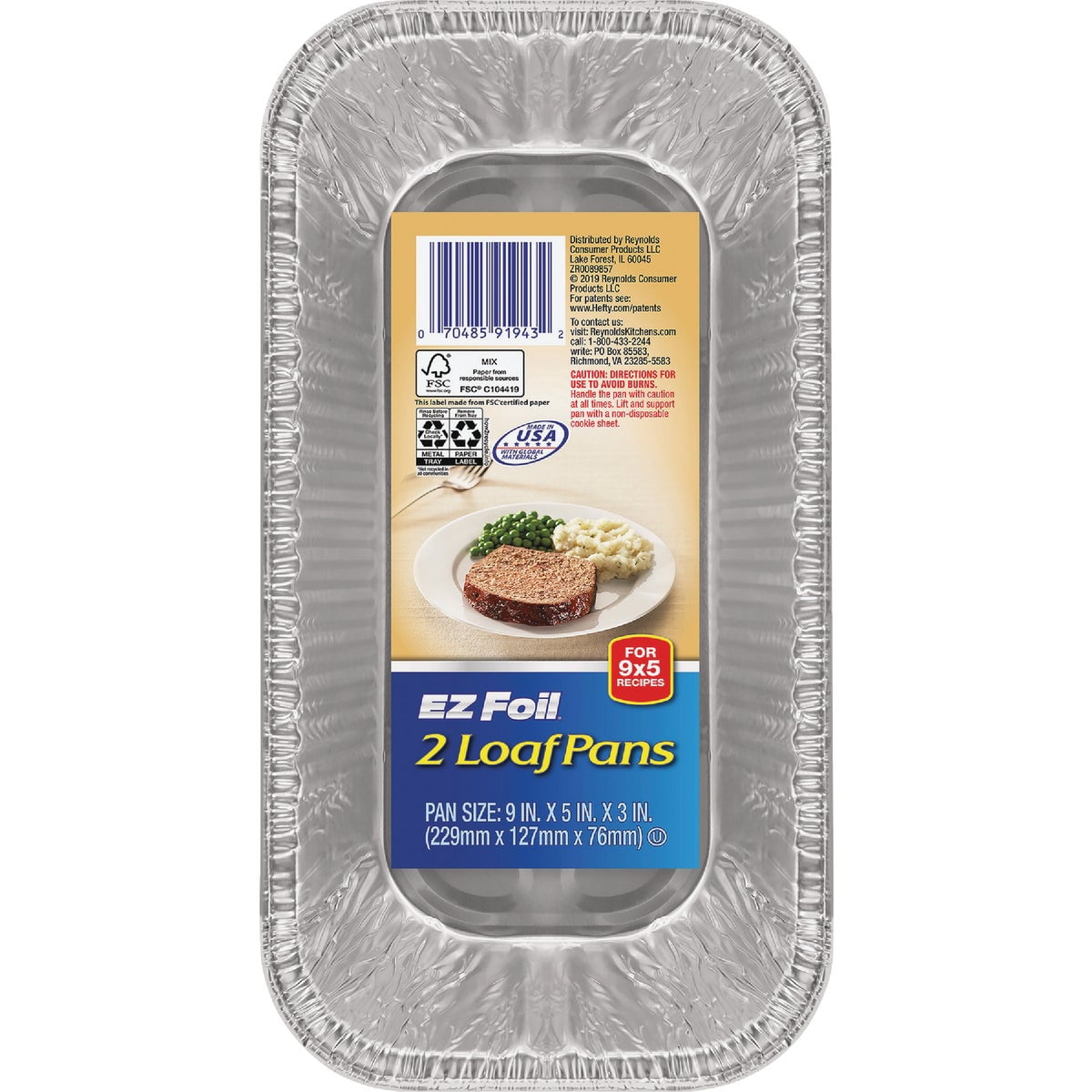 EZ Foil 5 in. W X 9 in. L Loaf Pan Silver - Walmart.com