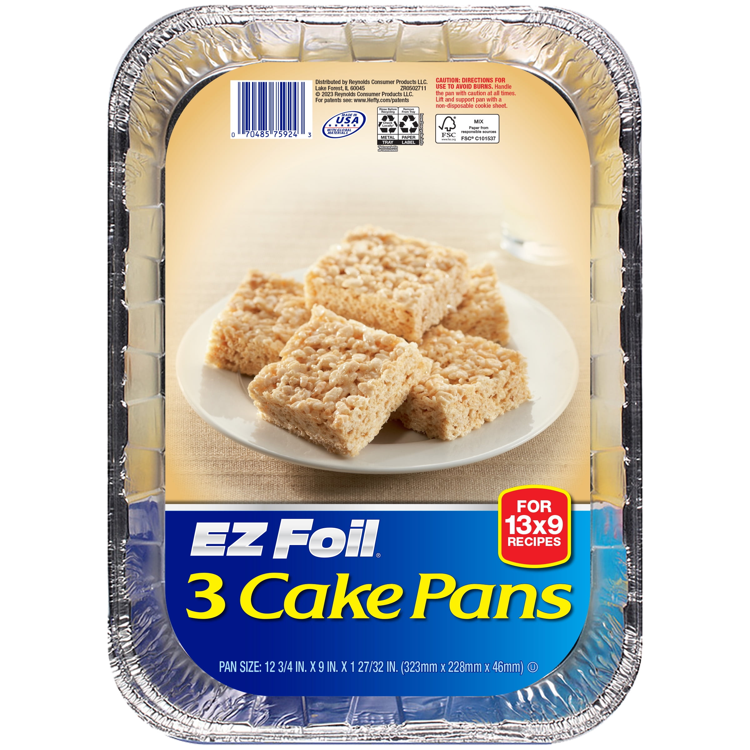 Durable 9 Square Cake Foil Pan 1 3/4 Deep 50/PK –