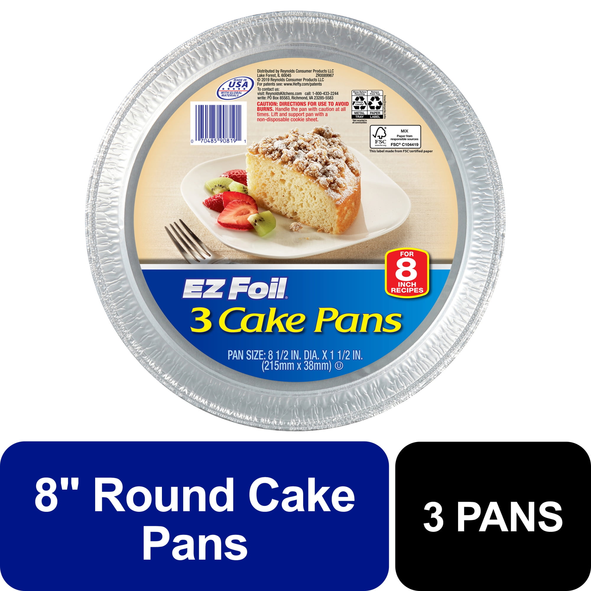 Ez Foil Cake Pans Bakeware Inch Inch X Inch Silver