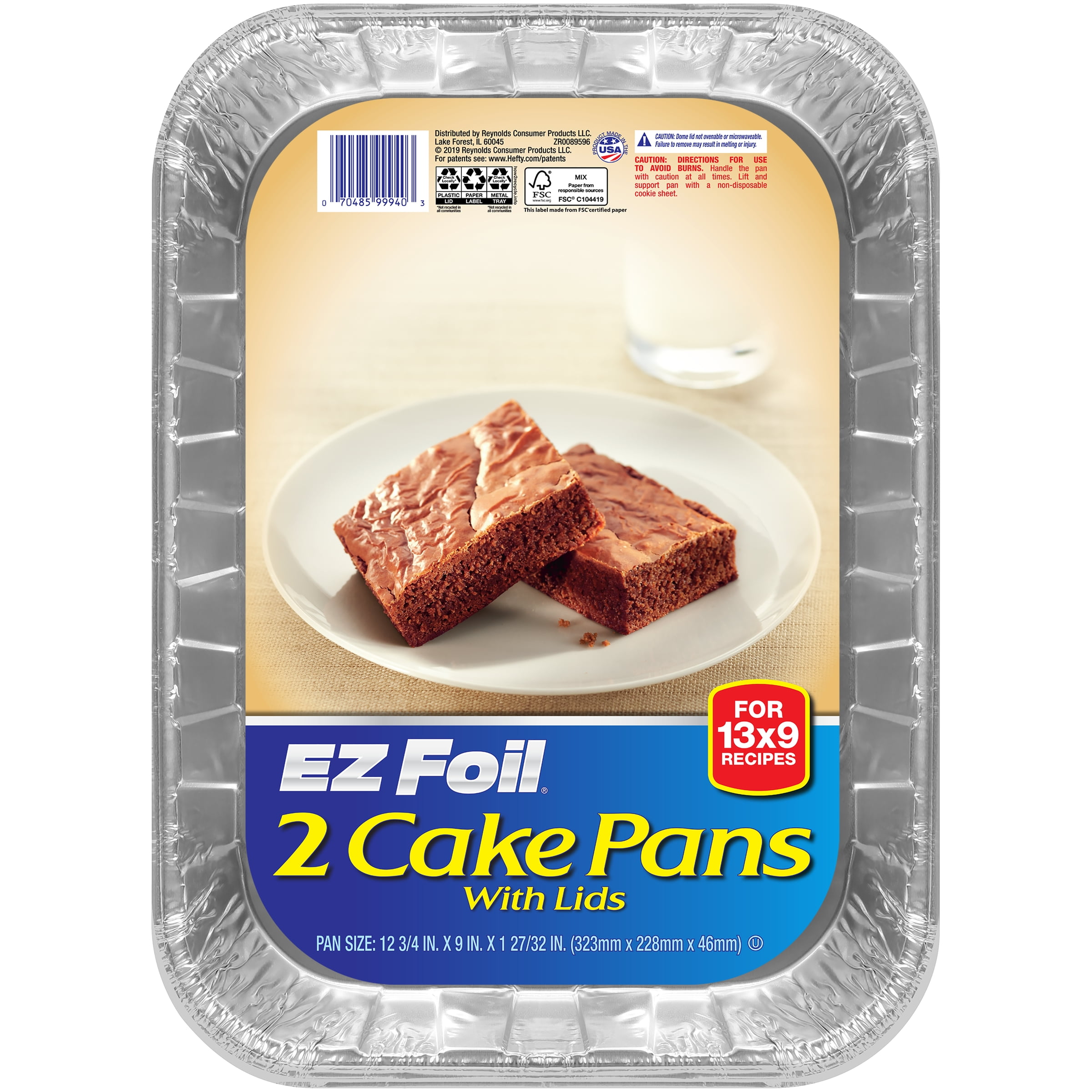 13 x 9x 2 All-Purpose Disposable Foil Cake Pan - #4700NL