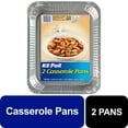 thumbnail image 1 of EZ Foil Disposable Casserole Pans, 11.75 x 9.25 in., 2 Count, 1 of 7
