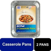 EZ Foil Disposable Casserole Pans, 11.75 x 9.25 Inch, 2 Count