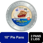 EZ Foil Pie Pans with Lids, Round, 10 Inch, 2 Count