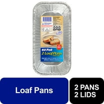 EZ Foil Loaf Pans with Lids, 8 x 3.75 Inch, 2 Count