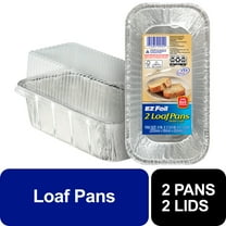 EZ Foil Disposable Loaf Pans with Lids, 8 x 3.75 in., 2 Count
