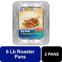 EZ Foil Roaster Pans with Lids, Up to 6 Pound Capacity, 2 Count