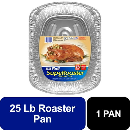 EZ Foil 25 LB Super Roaster Disposable Turkey Pan, 16 x 12.5 x 3.25 in., 1 Count