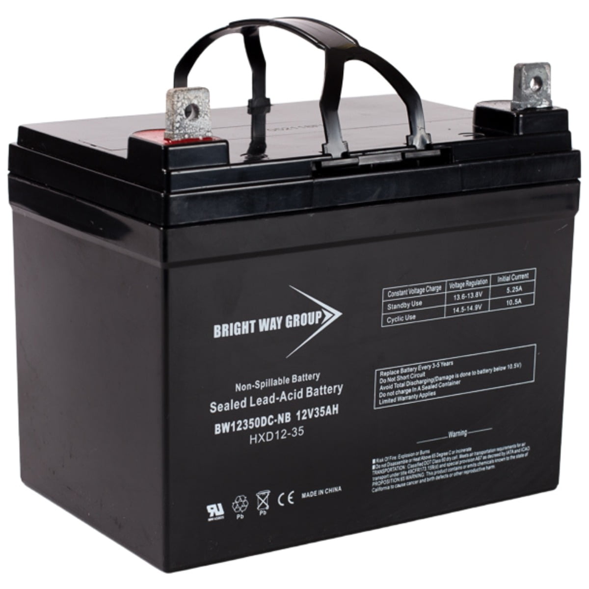 Merits EZ-GO P321 - 12V 35AmpH NB U1 Bright Way Group Battery