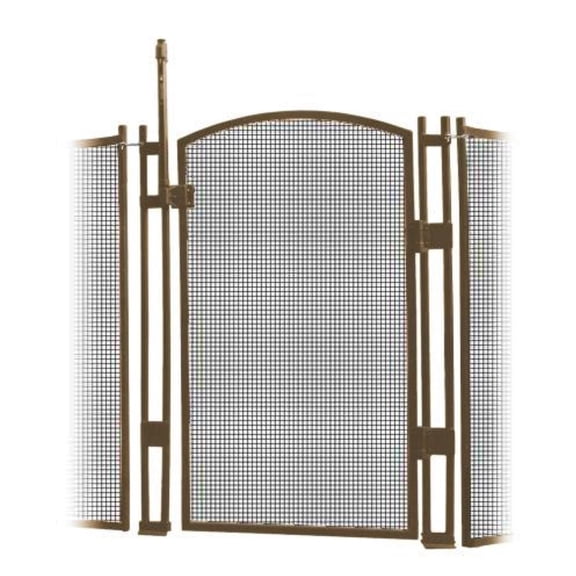 EZ-GUARD Safety Gate - DIY In Ground Pool Fence * Self-Closing * Self-Latching * Brown 4' Tall
