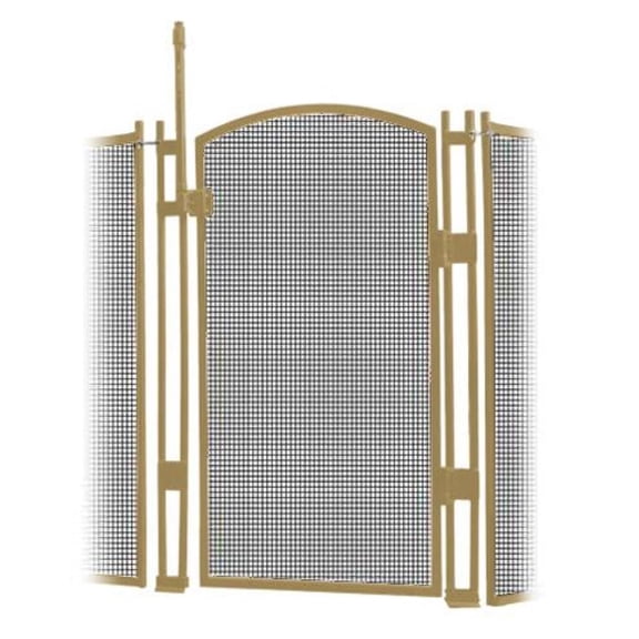 EZ-GUARD Safety Gate - DIY In Ground Pool Fence * Self-Closing * Self-Latching * Tan 4' Tall
