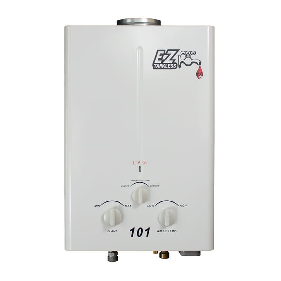 EZ Gas Tankless Water Heater for Outdoor, 11 lbs Capacity