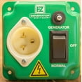 thumbnail image 1 of EZ Generator Switch, 15A 125V Green Manual Transfer Electrical Switch, 1 of 10