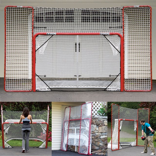 EZ Goal Regulation Size Folding Hockey Goal with Backstop