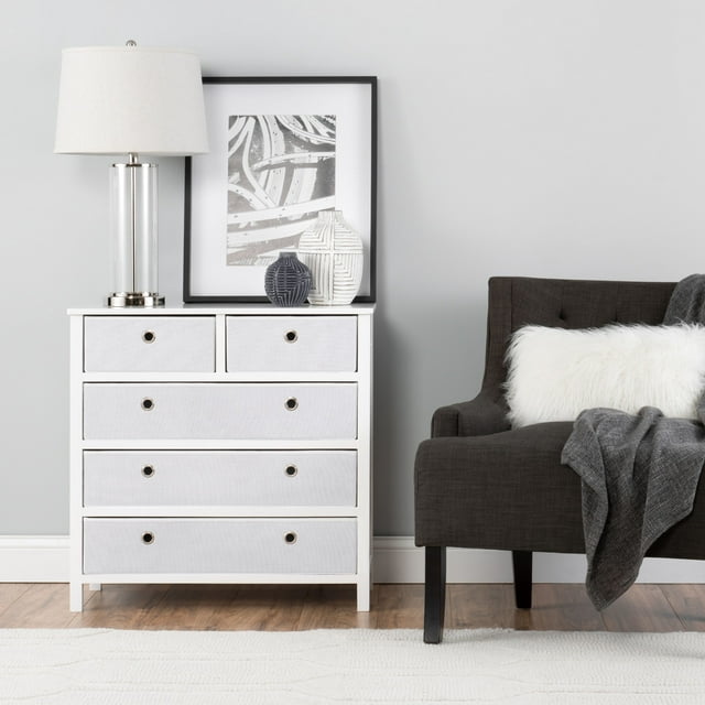EZ Home Solutions Foldable Furniture Split Drawer Single Dresser 31 x 31 x 19 - White