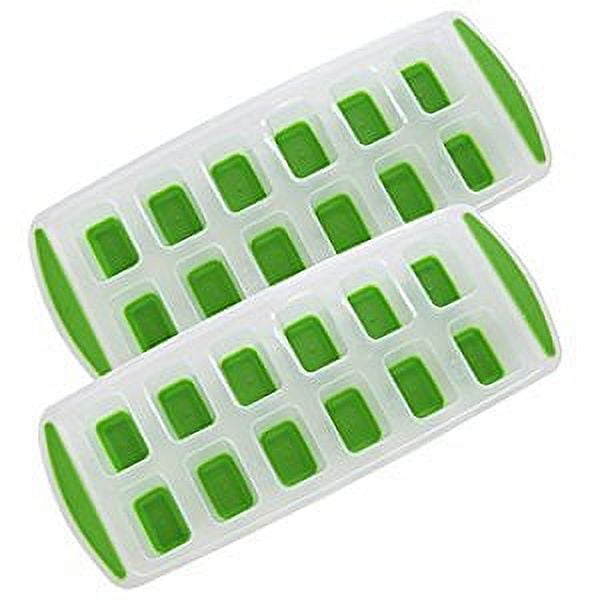  AYI&AYEE Silicone Ice Cube Trays with Lids - 2 Pack - 24  Cavities 1 inch (1.2 tbsp / 20ml / 0.6 fl oz) Square Ice Cubes Baking Molds  - BPA free 