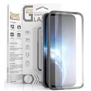 EZ Install Frame and 2X Tempered Glass Screen Protector Guard Scratch/Crack Saver for Apple iPhone 12 Pro Max 2020, 6.7 Model