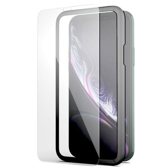 EZ Install Frame and 2X Tempered Glass Screen Protector Guard Scratch/Crack Saver for Apple iPhone 13 Mini