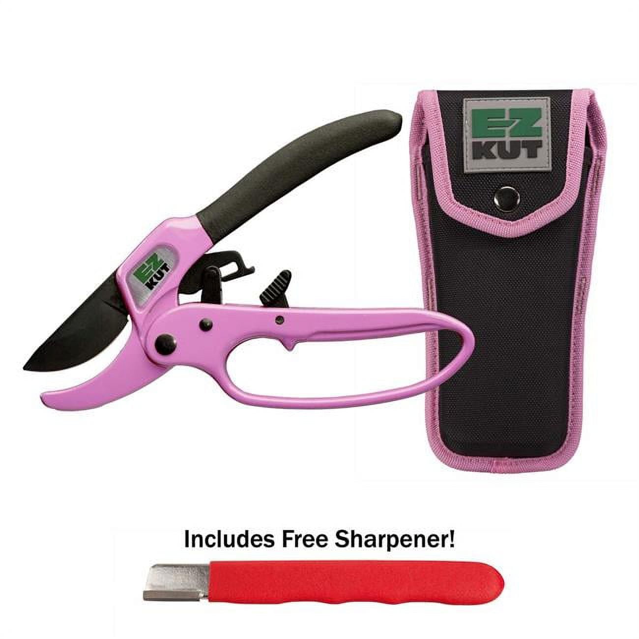 EZ Kut Heavy Duty Pruners Ratchet Hand Pruner with Ratcheting Action Great Garden Hand Tool Clippers Gardening pruners arthritis tools Ratcheting Anvil Hand Pruner Pruning Shears Heavy Duty Since 1988