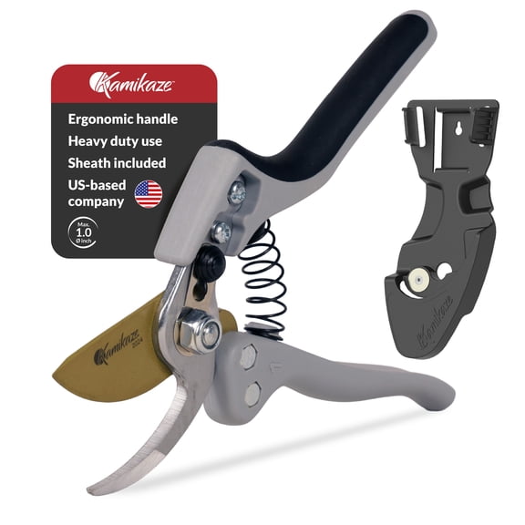 EZ Kut Kamikaze Force Bypass Pruning Shears Heavy Duty - Best Pruners for Gardening and Gardening Gifts for Women and Men - Gardening Hand Tools with a since 1988