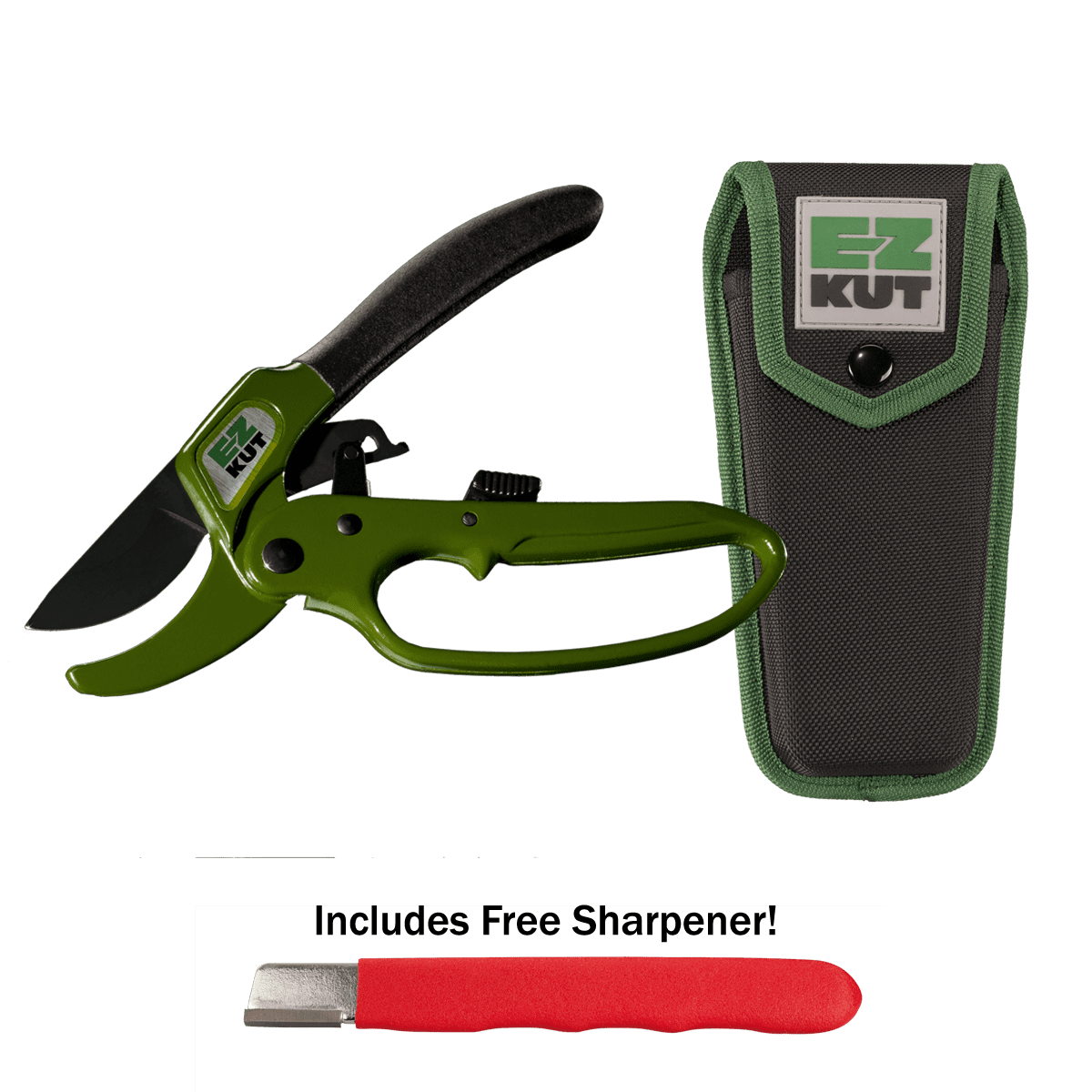 EZ Kut Pruner Sheath Sharpener Combo, Green and Black, Small 8.5 in, 226722