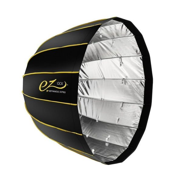 Glow EZ Lock 28" Deep Parabolic Quick Softbox, 16-Sided Parabolic Softbox Opens Up and Closes Down Umbrella Style w/Bowens Mount Speedring and Deflection Disk
