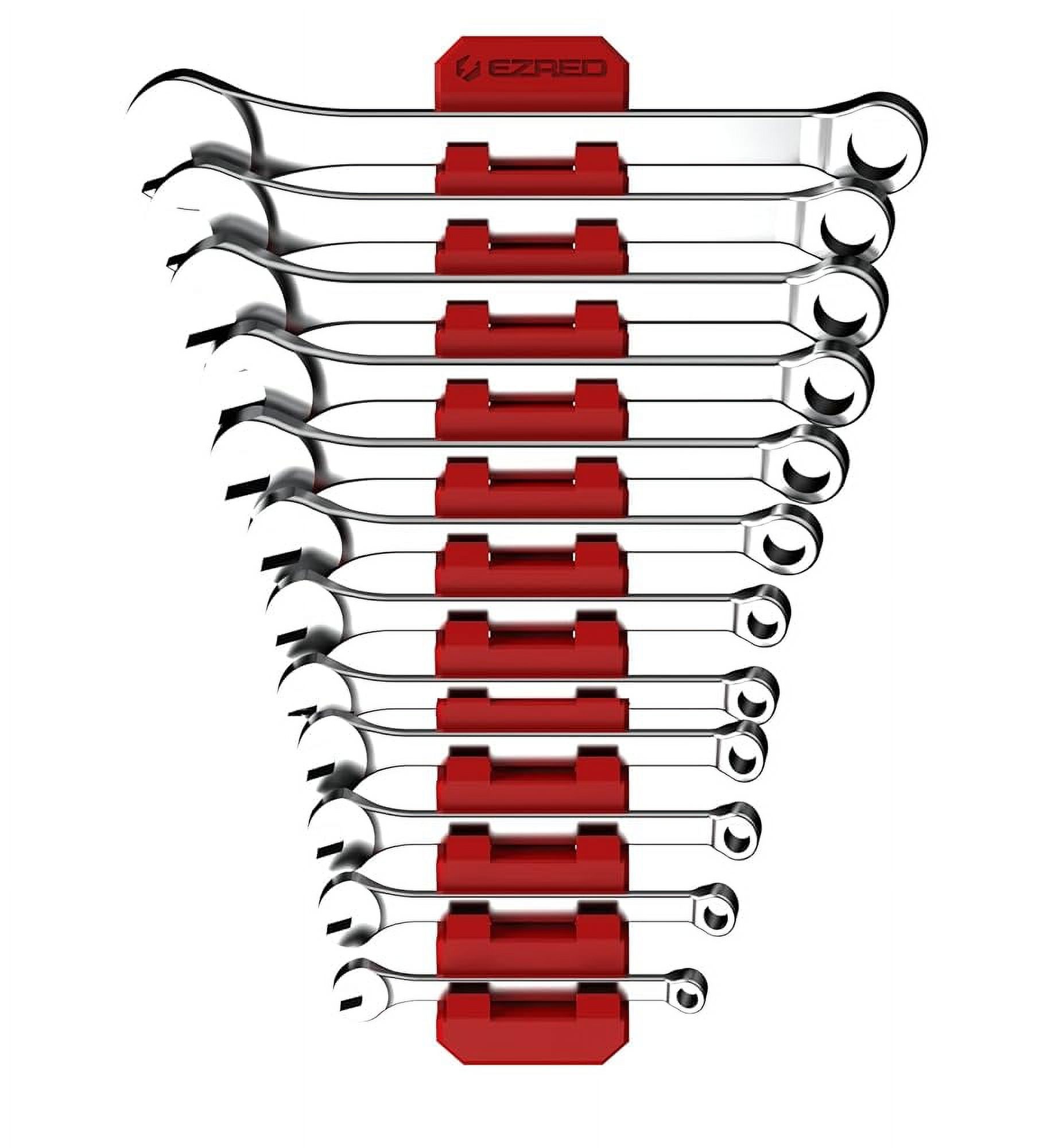 EZ Flexible 12 Slot Wrench Rack Holder NonMarring Slim Design