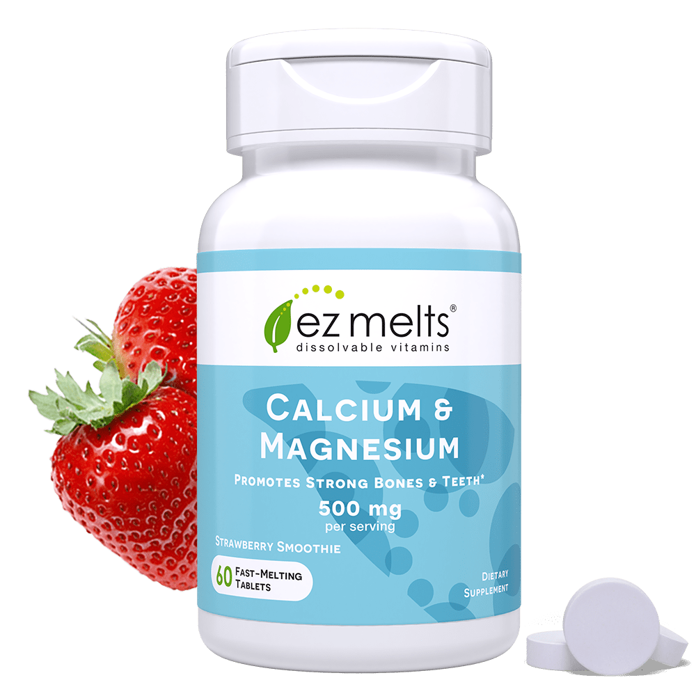 EZ Melts Calcium and Magnesium with Vitamin D3 Supports Bone and Muscle