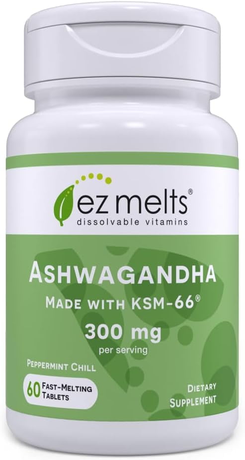 EZ Melts Sublingual KSM-66 Ashwagandha for Stress and Anxiety Support ...