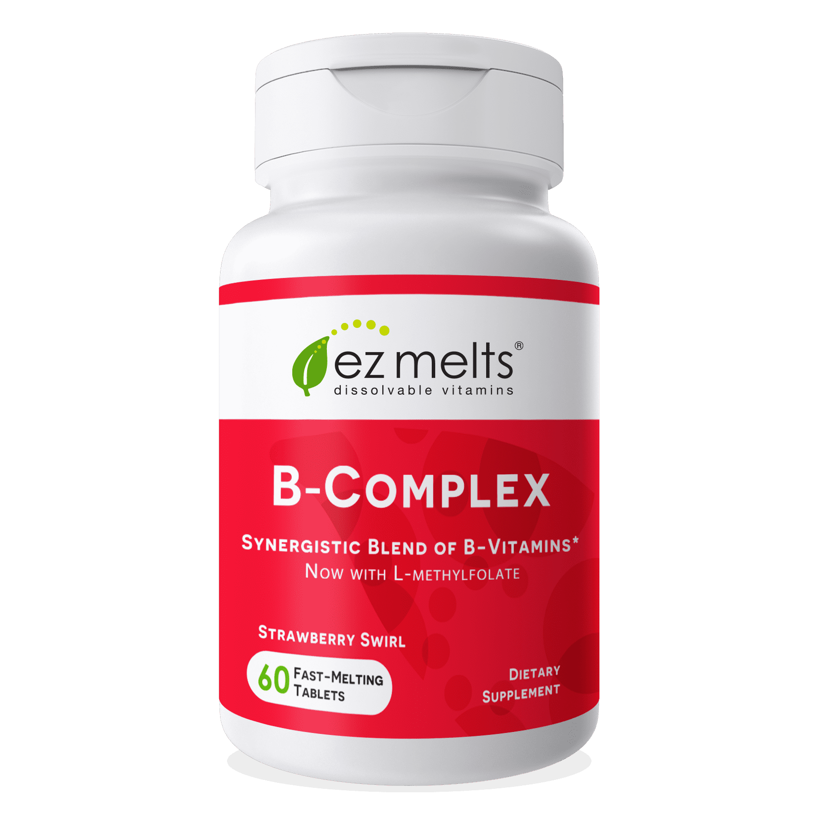EZ Melts Sublingual Vitamin B Complex with Methylfolate for Stress and