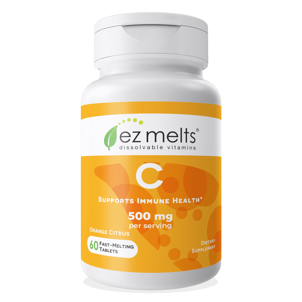 EZ Melts Vitamin C Dissolvable Tablets for Immune Health, 500 mg per