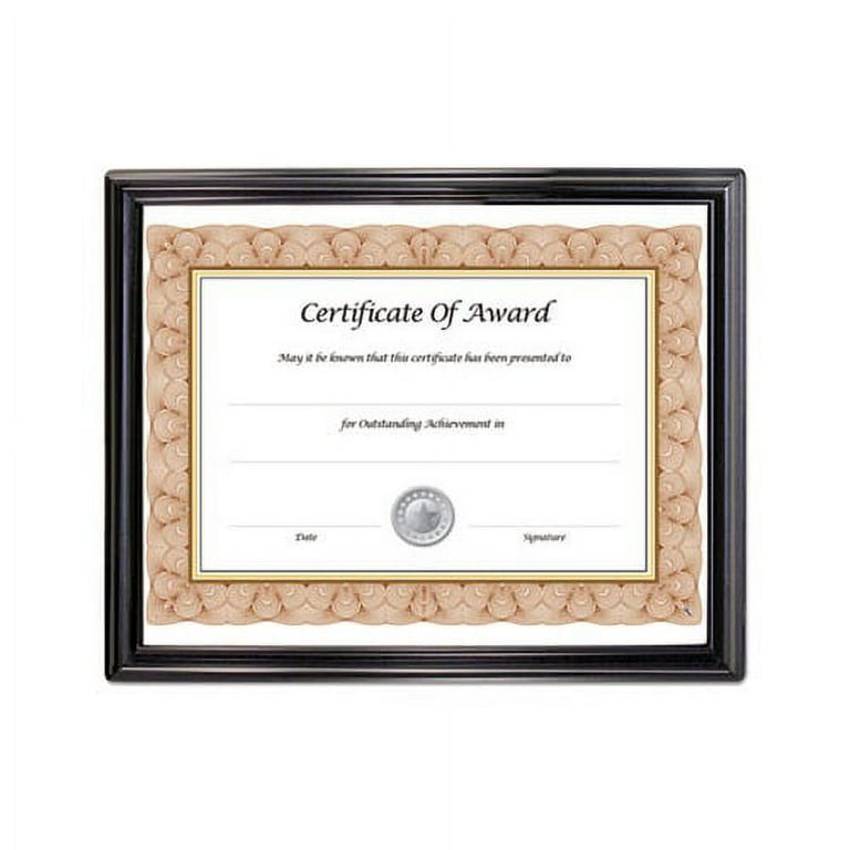 EZ Mount Document Frame with Trim Accent and Plastic Face, Plastic, 8.5 x 11 Insert, Black EZ Mount Document Frame with Trim Accent and Plastic Face, Plastic, 8.5 x 11 Insert, Black