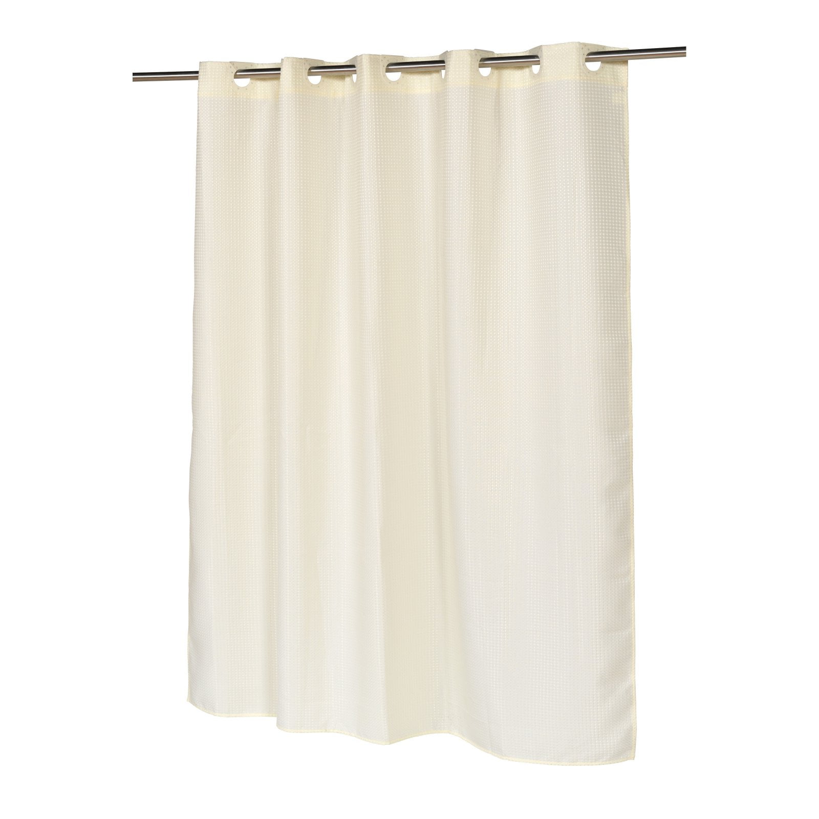 EZON® Waffle Weave Polyester Shower Curtain in Ivory
