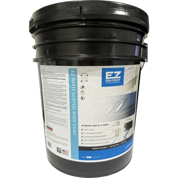 EZ On Coat 7899327 EZ White Roof Coating 4.75 gallon